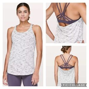 Lululemon Moment to Movement 2 in 1 Tank Top Built in Sport Bra Strappy size 6